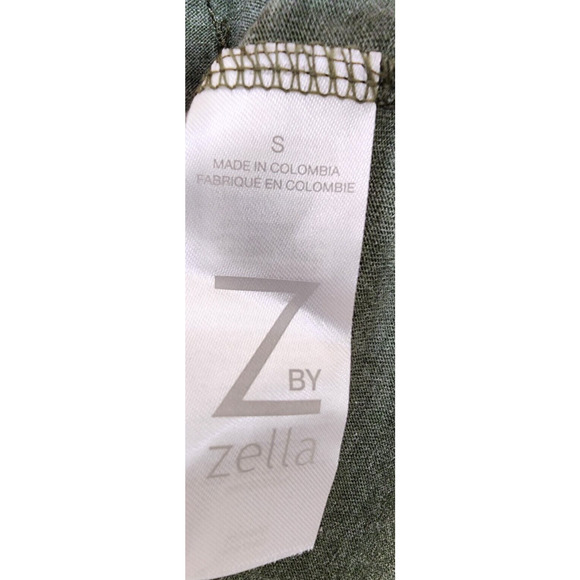 Zella Hooded Long Sleeve Shirt Women's Small Olive Green Stretch Lightweight EUC - Picture 8 of 9